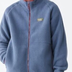NWT  Vintage LL Bean Katahdin Full Zip Gray Midweight Sherpa Fleece Jacket XXL R